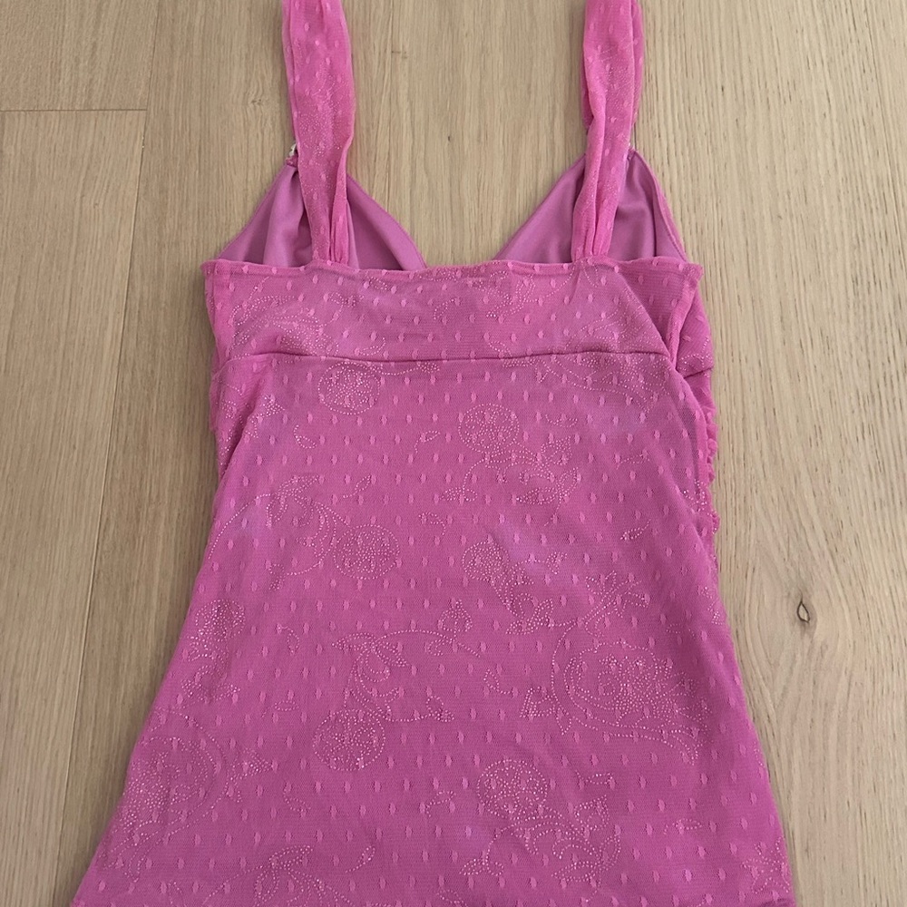 Express Pink Ruched Camisole - Picture 2 of 2